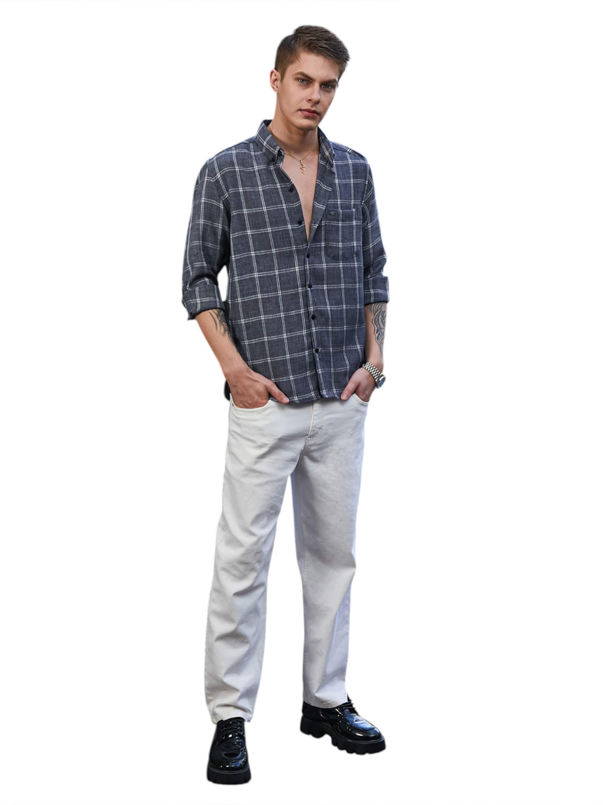 Campus SutraRegular Fit Košulja 'Jayleen' - siva boja