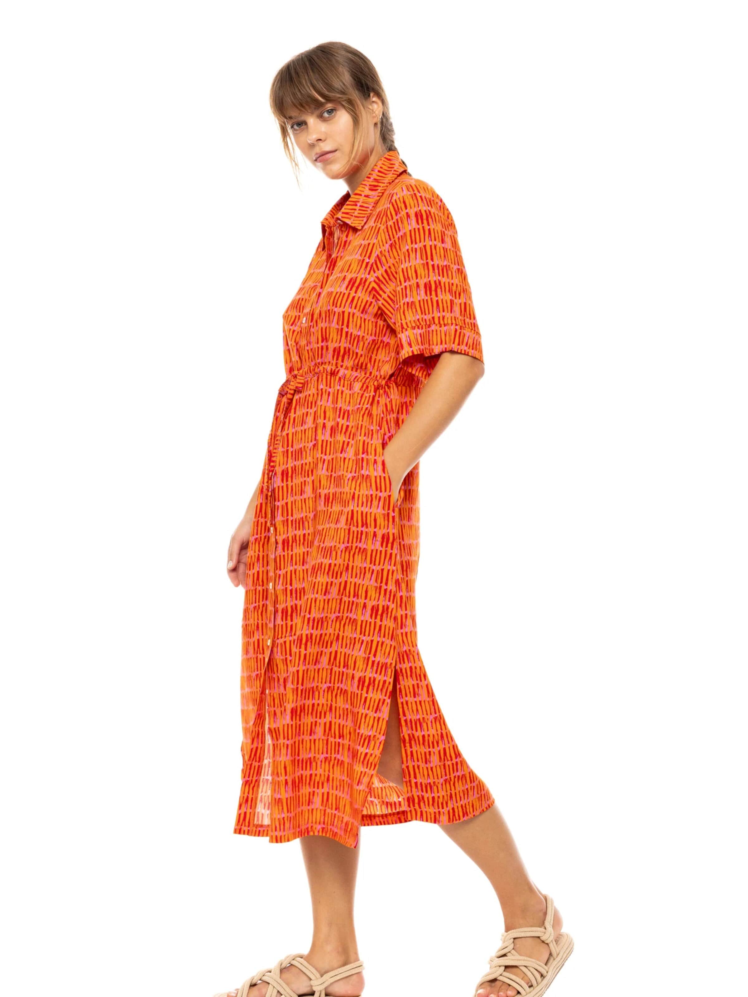 Pink Label - Vestido de verão 'BEACHWEAR LONG SORBET ORANGE' em laranja