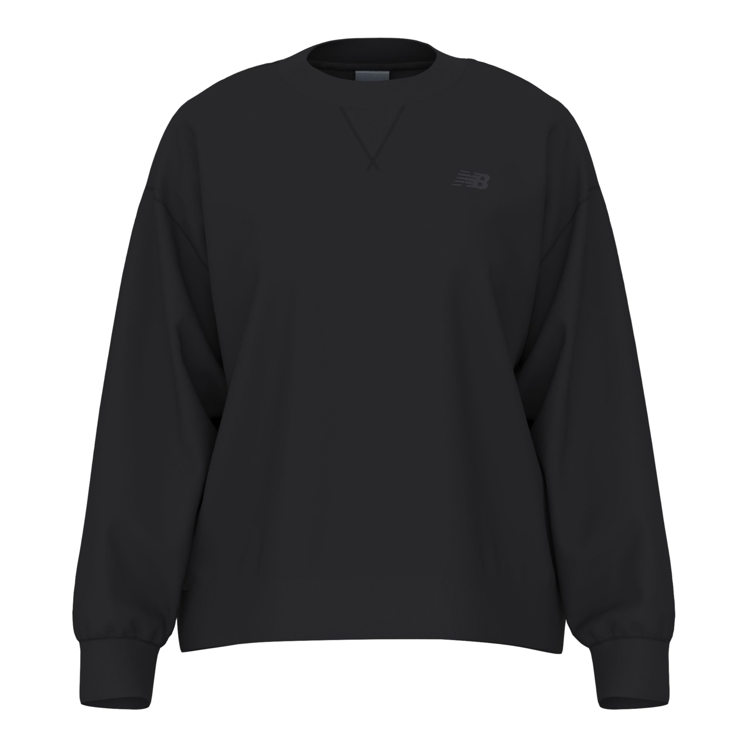 Felpa 'Athletics French Terry Crew' di new balance in nero: frontale