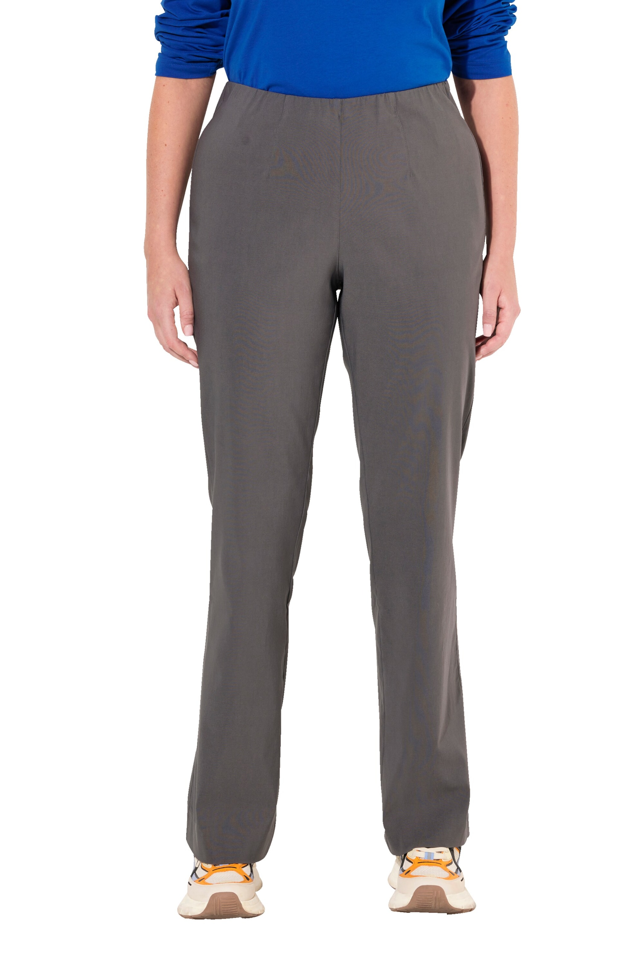 Ulla Popken Loosefit Broek in Grijs: voorkant