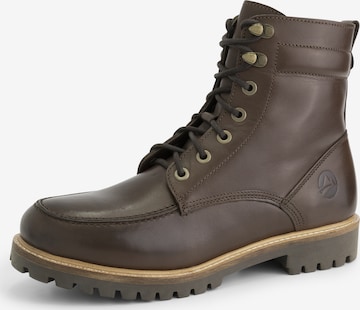 Travelin Lace-Up Boots 'Rogaland' in Brown: front