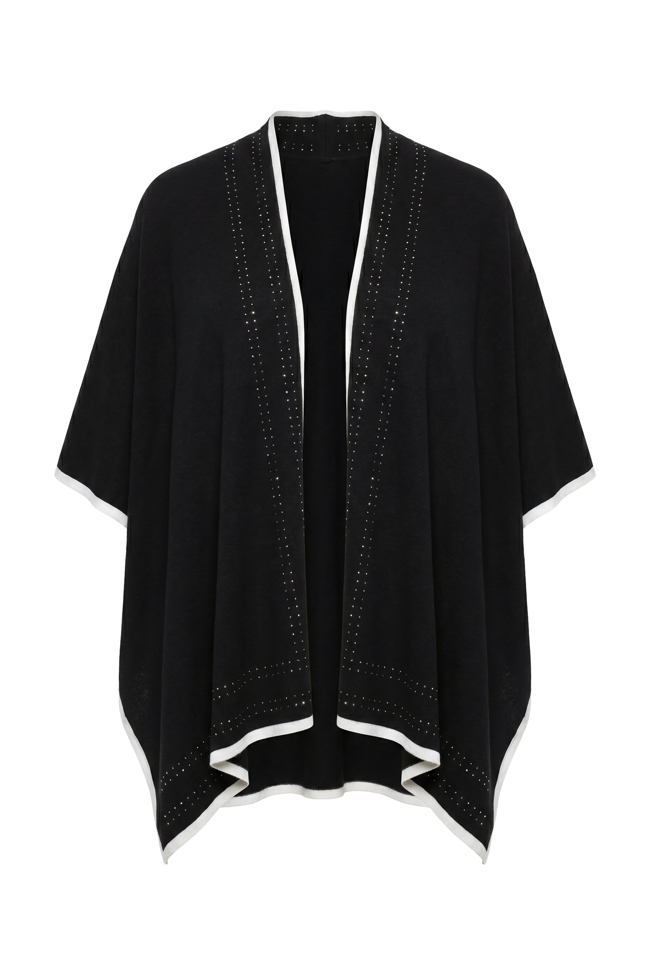 Ulla Popken Strickjacke in Schwarz: Vorderseite