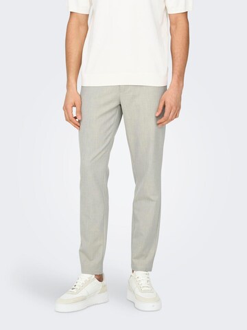 Only & Sons Slim fit Chino trousers 'ONSBrad' in Grey: front