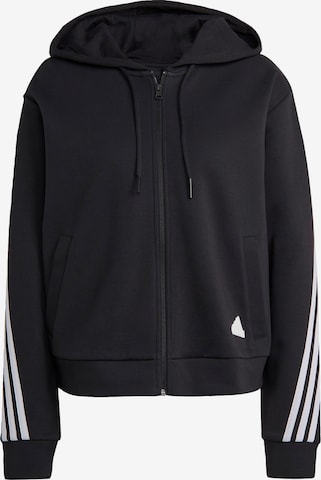 ADIDAS SPORTSWEAR - Sudadera con cremallera deportiva 'Future Icons 3-Stripes ' en negro: frente