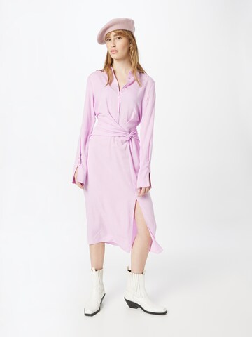 PATRIZIA PEPE Košilové šaty – fialová