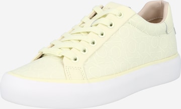 Calvin Klein - Zapatillas deportivas bajas en amarillo: frente