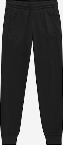 UNDER ARMOUR Tapered Workout Pants in Black: front