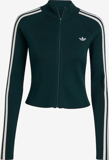 Kardiganas 'Adicolor' iš ADIDAS ORIGINALS, spalva – tamsiai žalia / balta, Prekių apžvalga