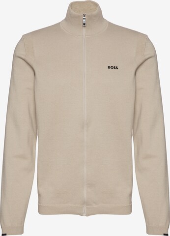 BOSS Green Knit Cardigan 'Ever-X' in Beige: front