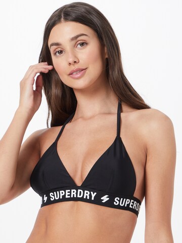 Superdry Triangle Bikini Top in Black: front