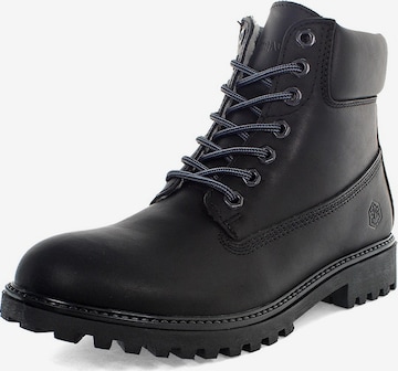 Lumberjack Lace-Up Boots in Black: front