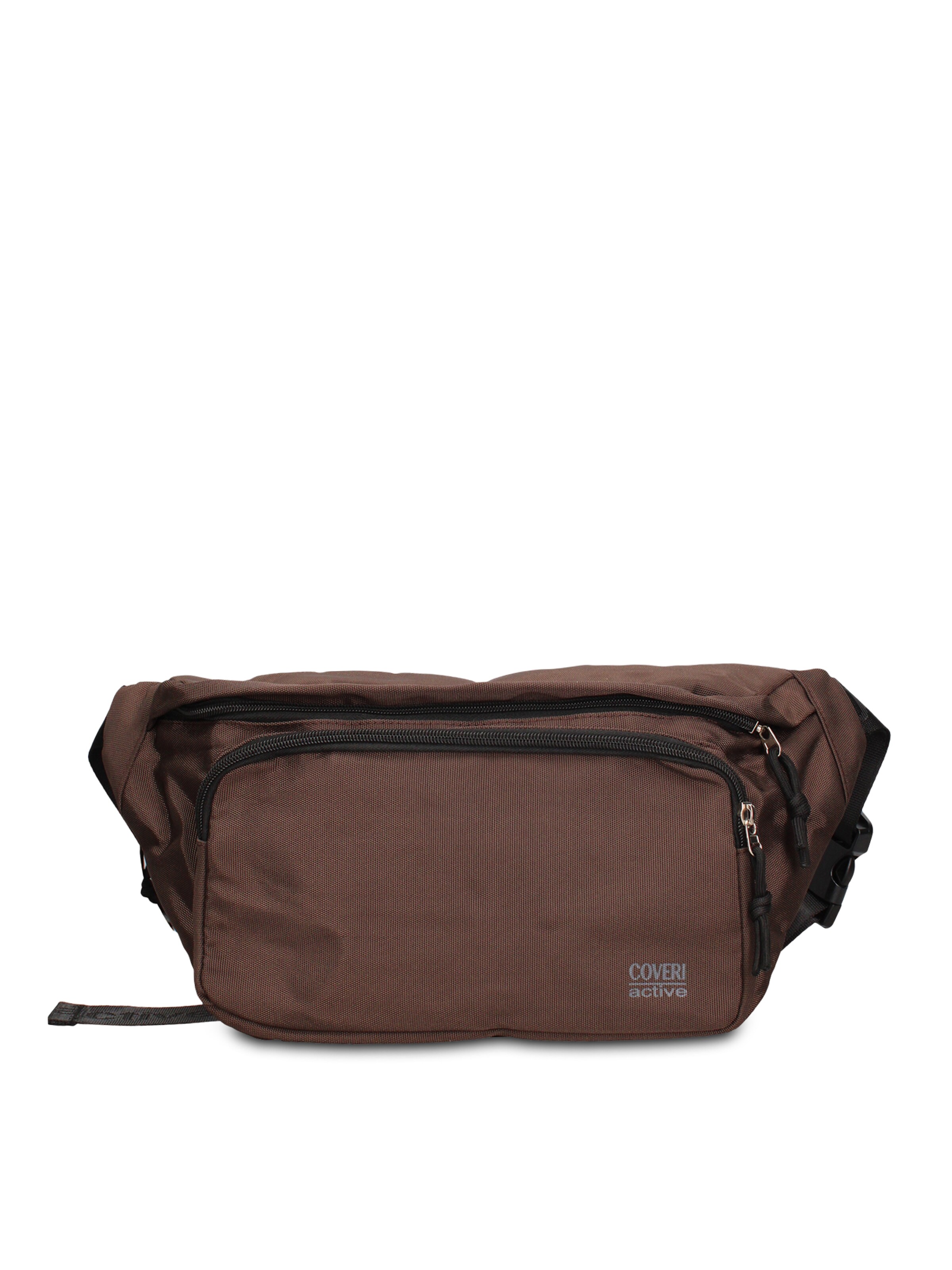Marsupio 'Marsupio Uomo Vegan Leather con Zip e Tracolla Regolabile' di Coveri Collection in marrone: frontale