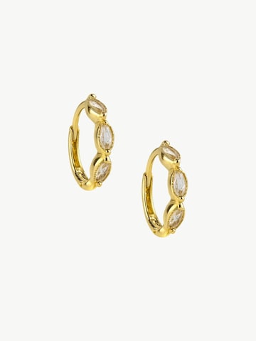 MUSE of my own Ohrringe 'Navette Huggies'‌‌‌‌‌‌‌ in Gold: Vorderseite