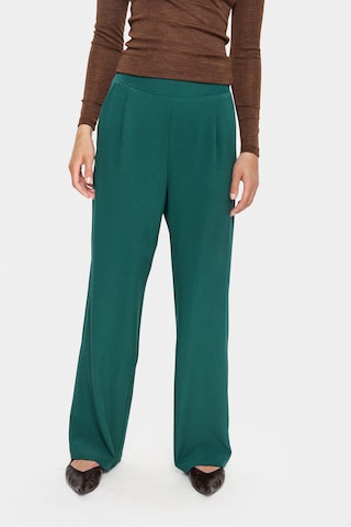 Loosefit Pantalon à pince 'Celest' SAINT TROPEZ en vert : devant