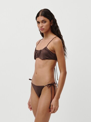 LeGer by Lena Gercke T-Shirt Bikinitop 'Dotta' in Braun