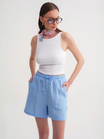 MixRay Loosefit Shorts in Blau: Vorderseite