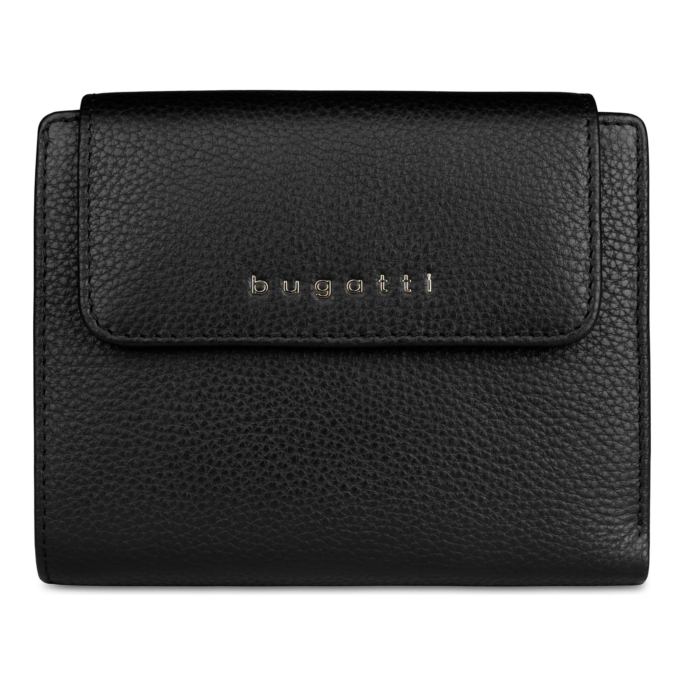 Portamonete di bugatti in nero: frontale