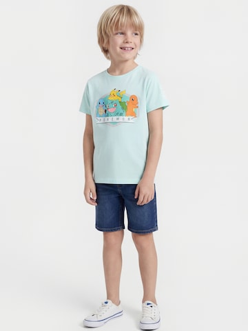 Lindex Majica 'Pokemon' | zelena barva: sprednja stran