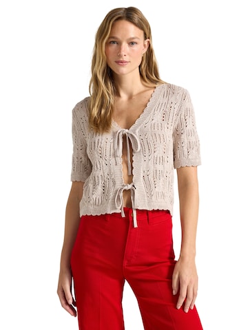 Cardigan Lindex en beige : devant