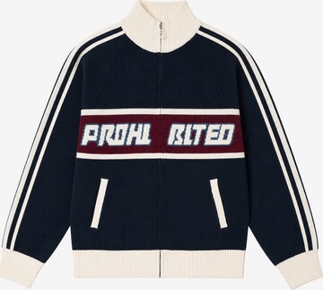 Prohibited Strickjacke 'Letterman' in Blau: Vorderseite