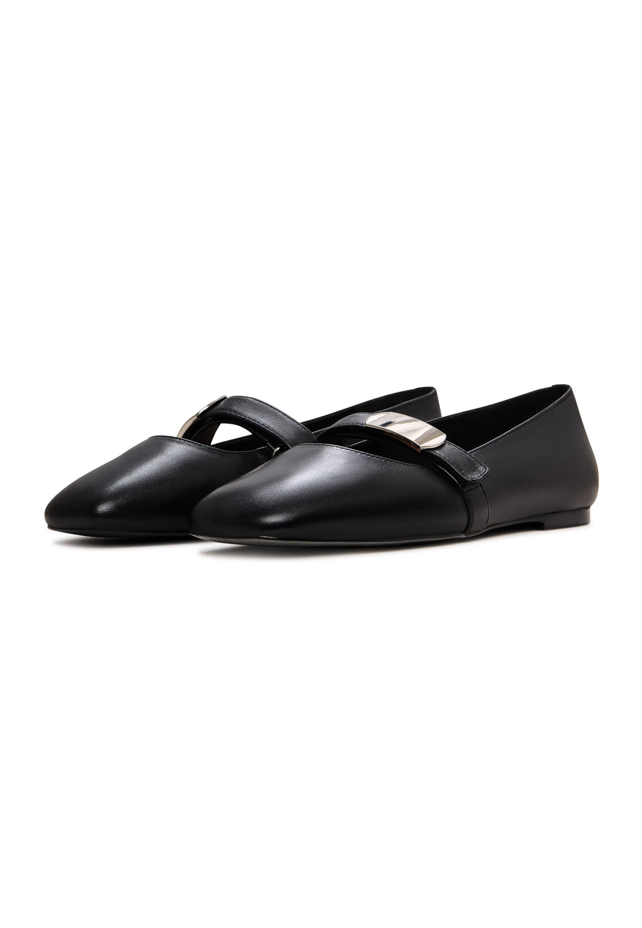 CESARE GASPARI Strap ballerina in Black