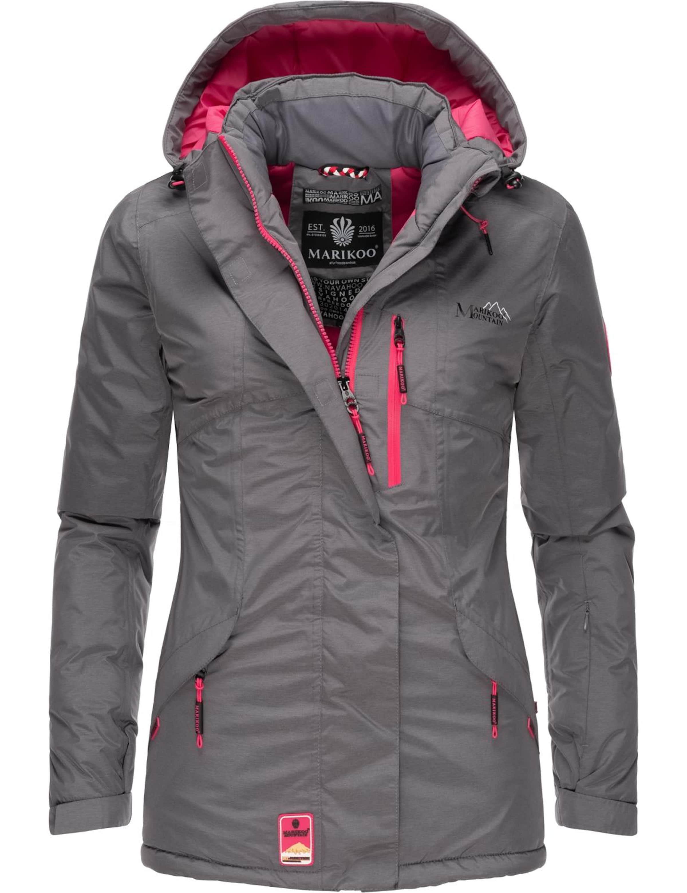 Veste fonctionnelle 'Rabeaa' MARIKOO en gris : devant