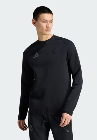 ADIDAS PERFORMANCE Sportsweatshirt 'Real Madrid Tiro Travel' in Zwart: voorkant