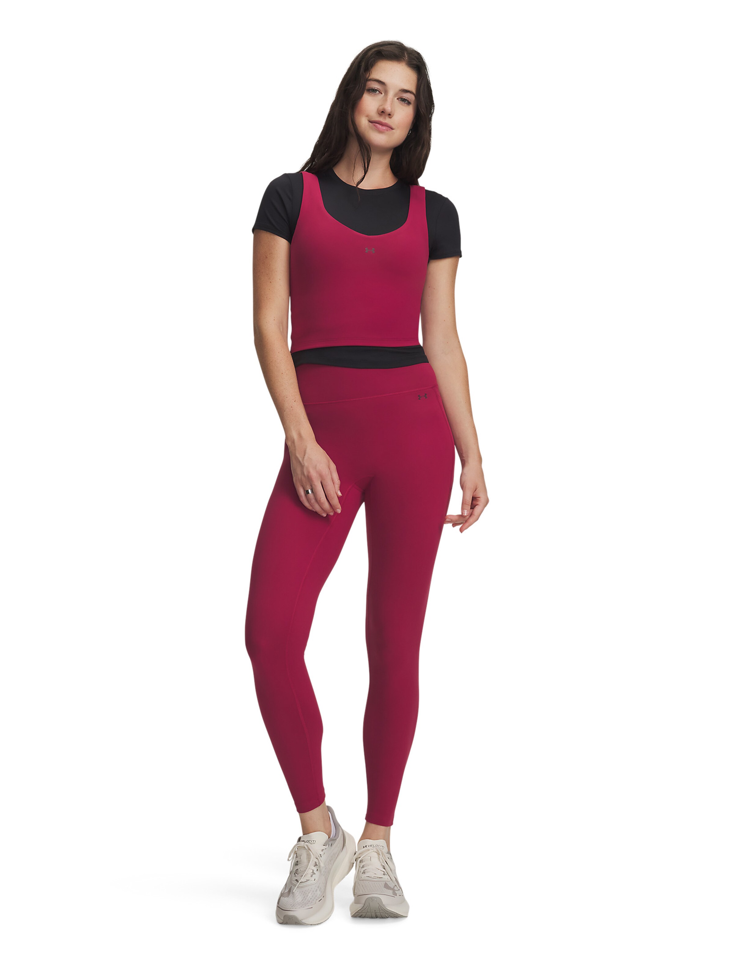 UNDER ARMOUR Skinny Sportbroek 'Motion' in Rood