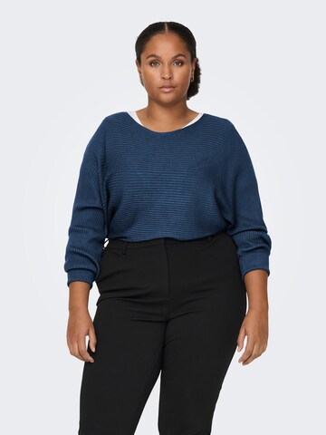 ONLY Carmakoma Sweater 'Adaline' in Blue: front