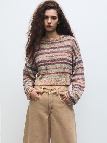 Pull&Bear Sweter w kolorze brązowy
