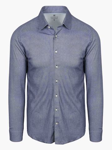 Coupe slim Chemise DESOTO en bleu : devant