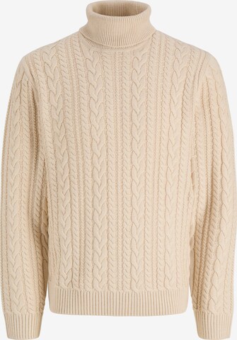 Pull-over 'JPRBLUCALLUM' Jack & Jones Premium en beige : devant