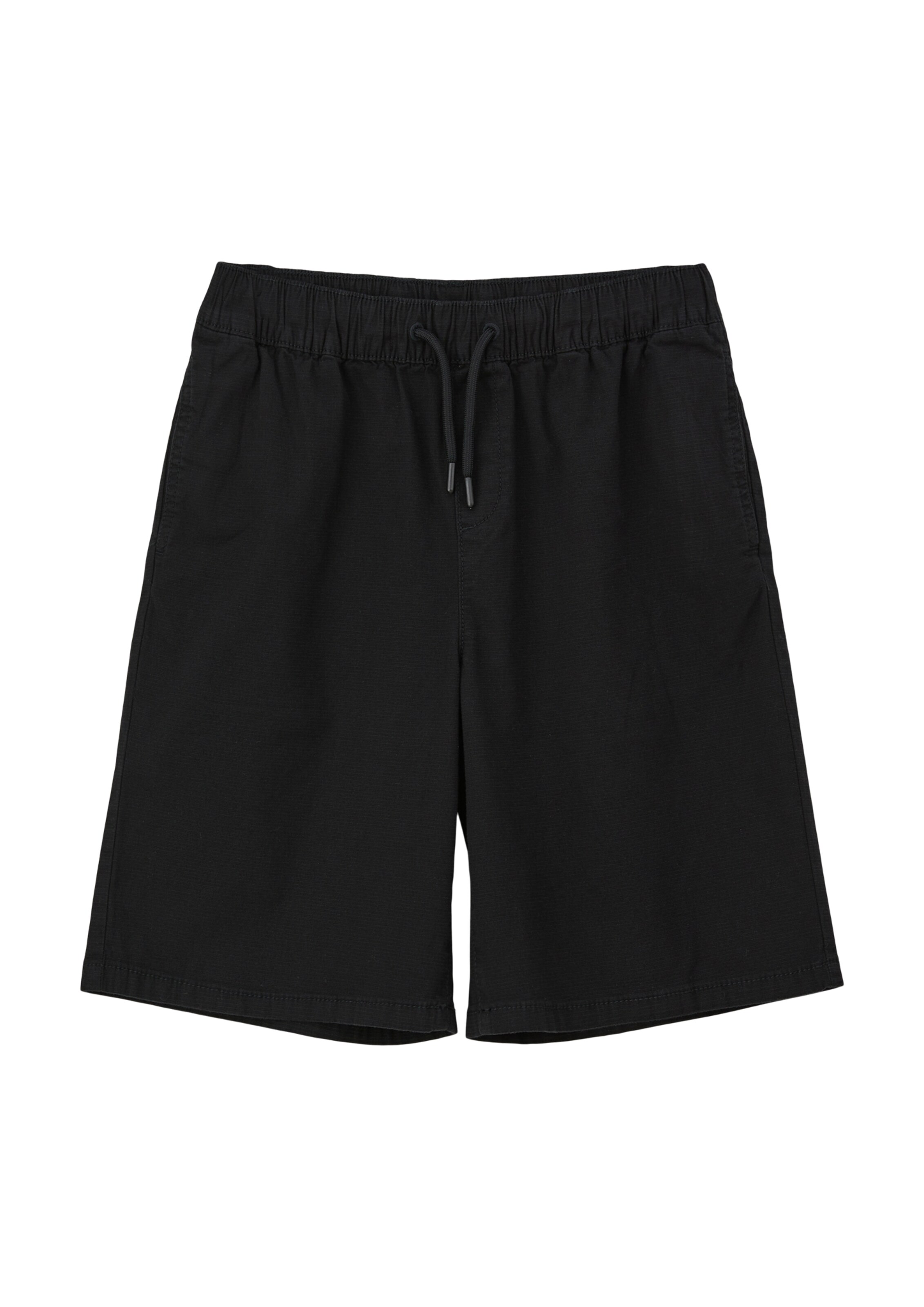 s.Oliver Široke hlačnice Hlače | črna barva: sprednja stran