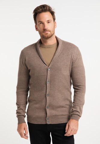 DreiMaster Klassik Knit Cardigan in Brown: front