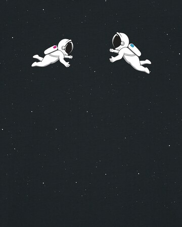T-Shirt ' Space love ' Watapparel en noir