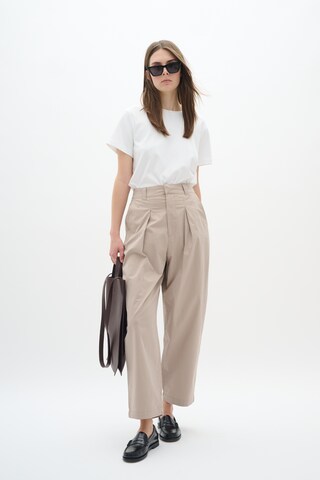 InWear Regular Bandplooibroek 'Dixie' in Beige