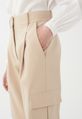 Dea Kudibal Loose fit Pleat-front trousers 'Caritadea ' in Beige