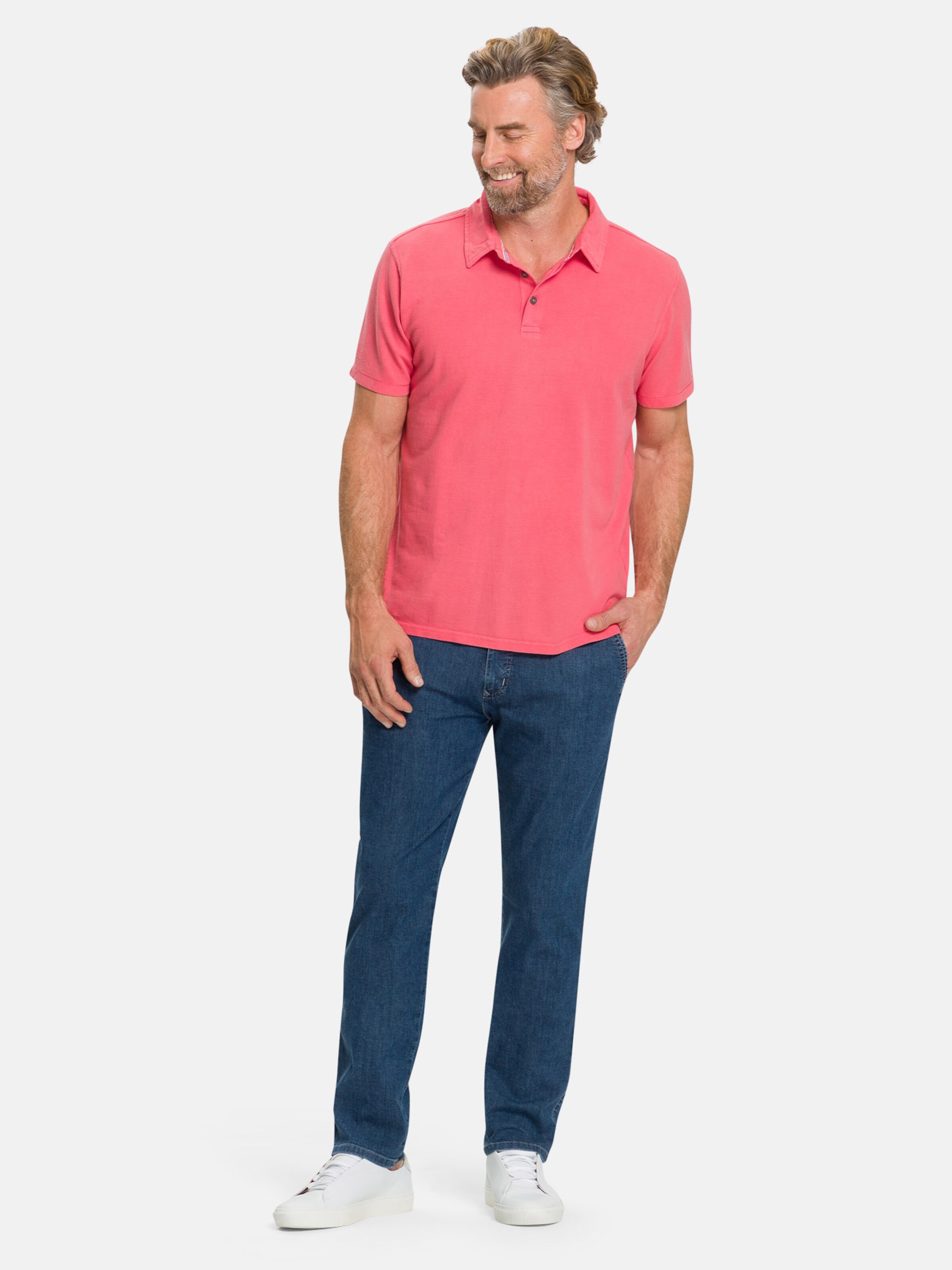 Männer Große Größen PIONEER Polo in Rot - MQ71263 Männer Große Größen PIONEER Polo in Rot - MQ71263