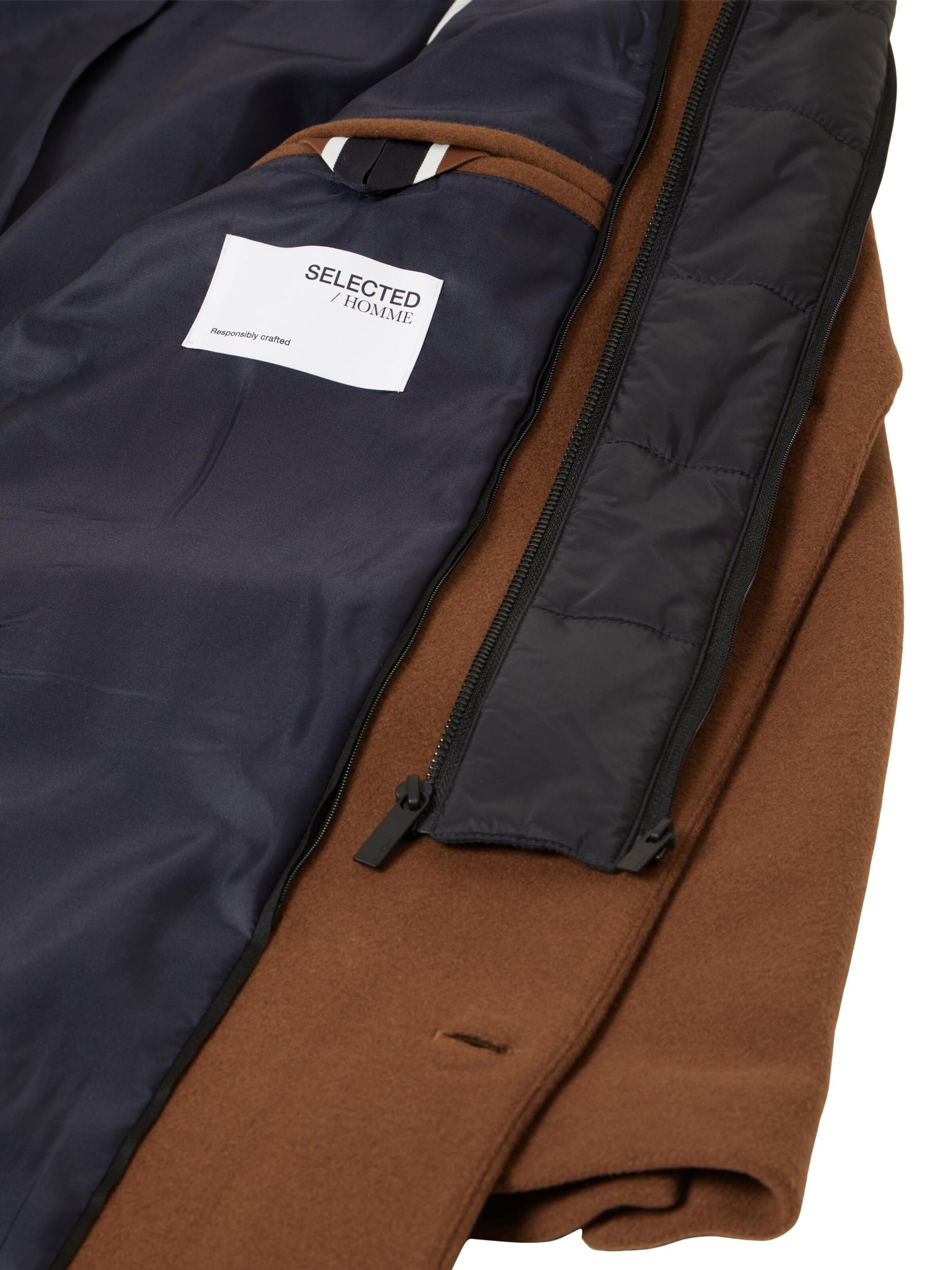 Manteau mi-saison 'SLHJoseph' SELECTED en marron