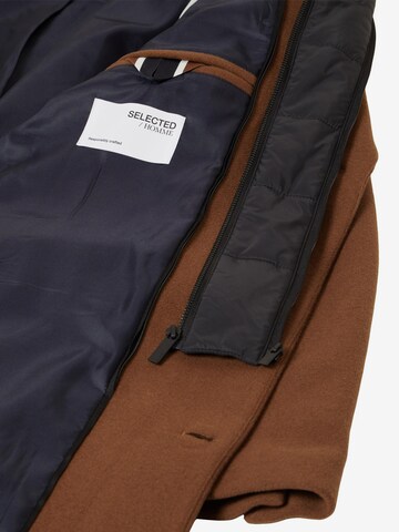 SELECTED HOMME Between-seasons coat 'Joseph' in Brown