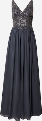 mascara Evening Dress in Grey: front