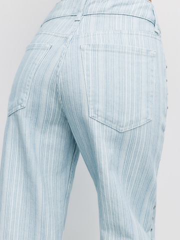 Wide Leg Jean Pull&Bear en bleu