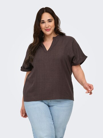 Chemisier 'CARBay' ONLY Carmakoma en marron : devant