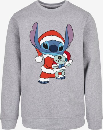 Sweat-shirt 'Lilo And Stitch - Christmas' ABSOLUTE CULT en gris : devant