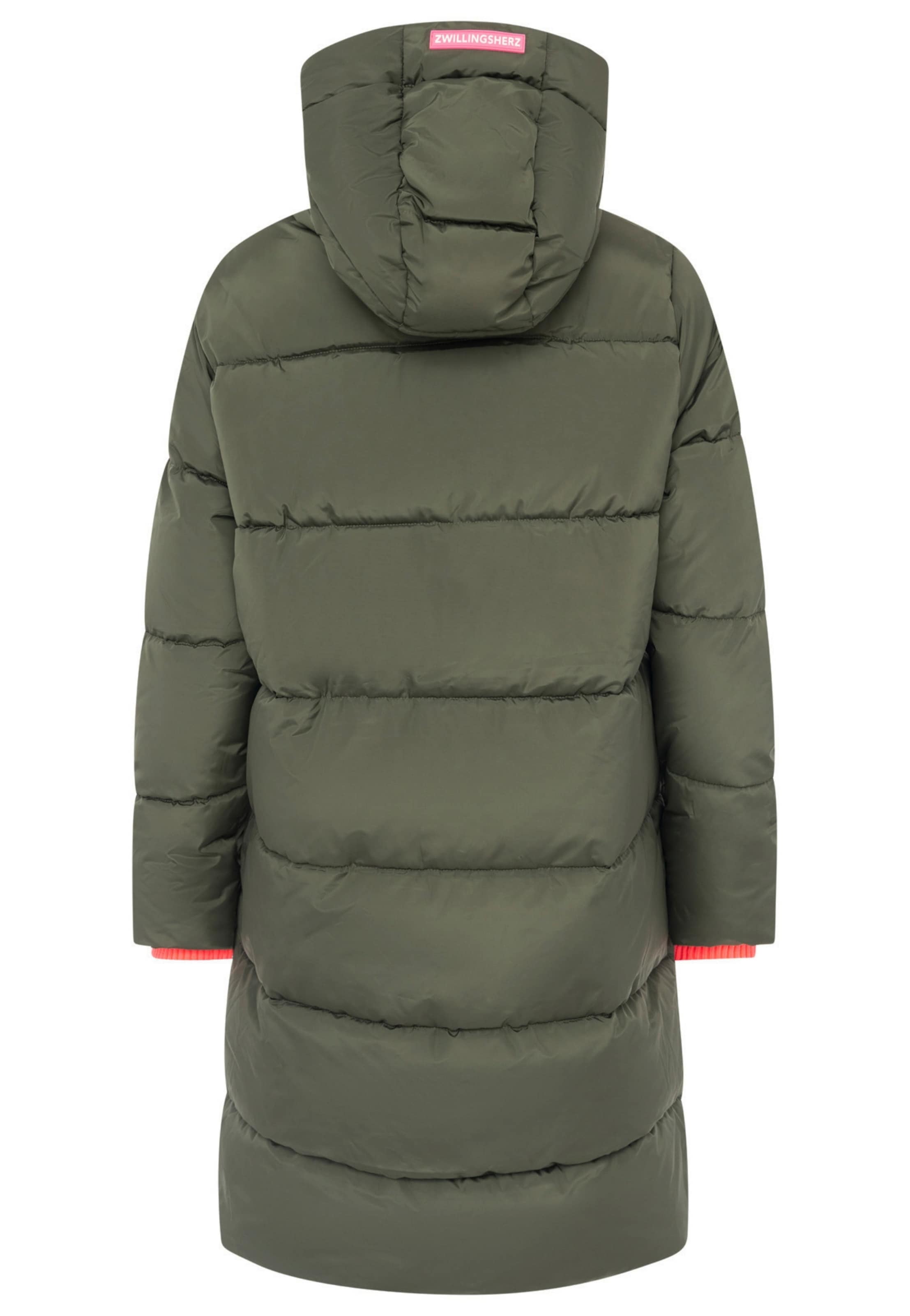 Zwillingsherz Winter coat in Green: back
