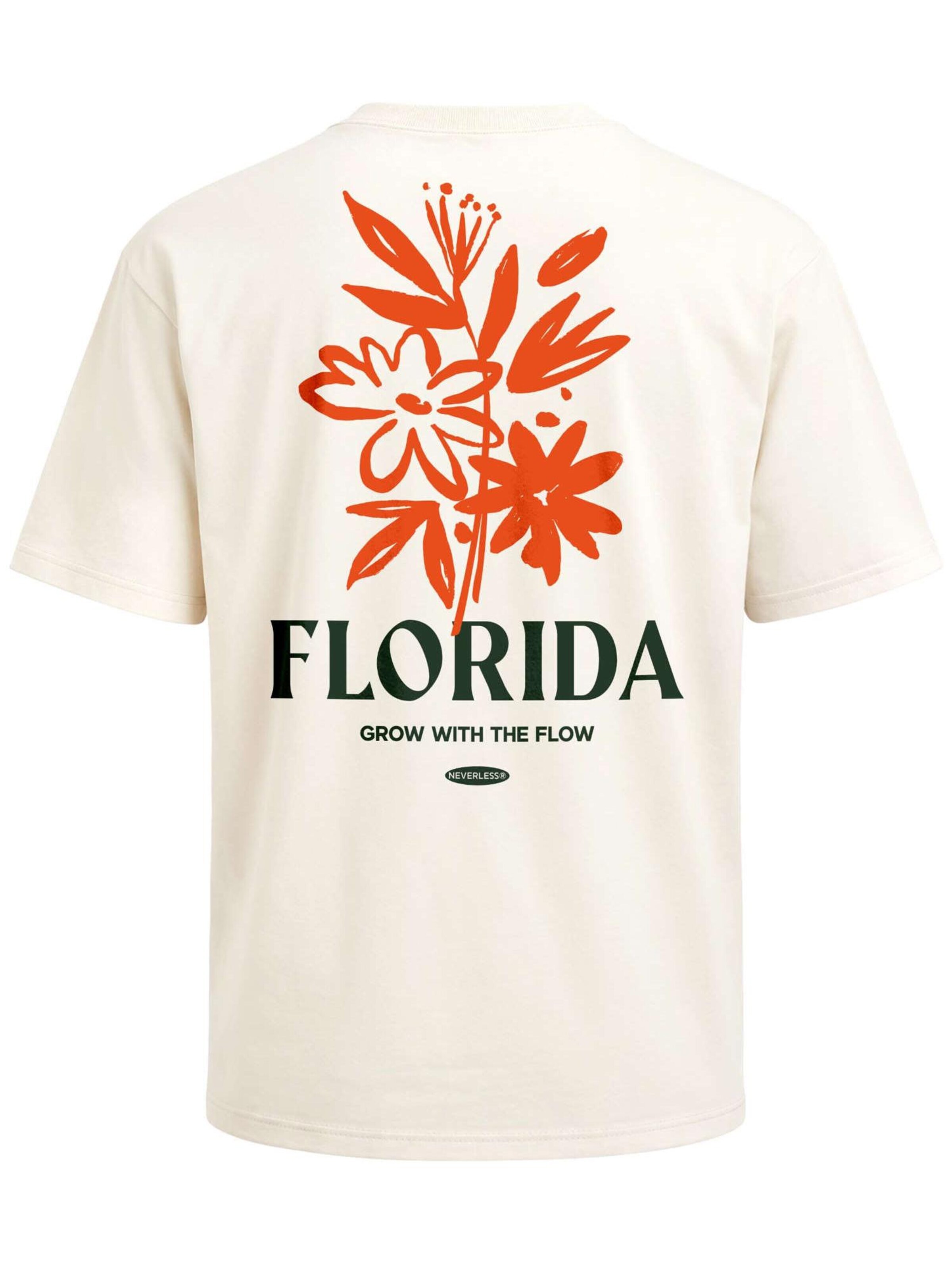 Neverless Shirt 'Florida Flowers'‌‌‌ in Beige