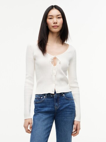 Tommy Jeans Cardigan i hvid: forside