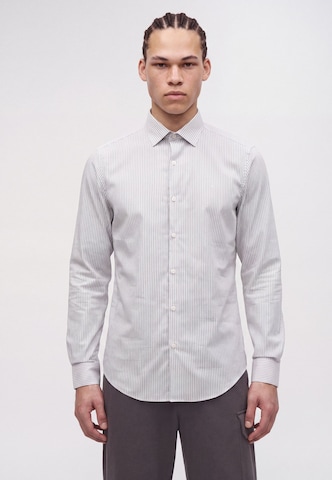 Calvin Klein Slim Fit Риза 'ESNTL' в сиво: отпред