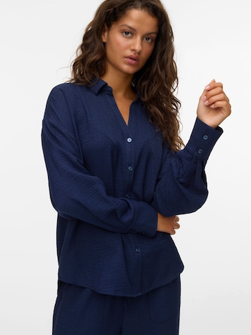 VERO MODA Blouse 'MELANEY' in Blauw