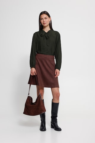 ICHI Bluse in Braun